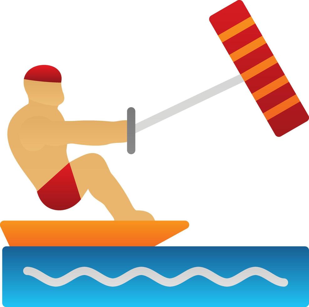 Kitesurfing Vector Icon Design