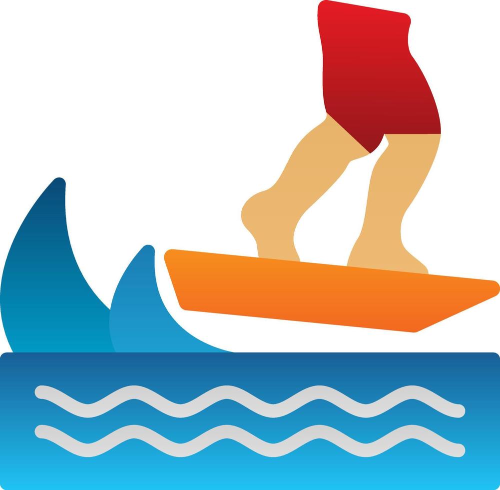 diseño de icono de vector de skurfing