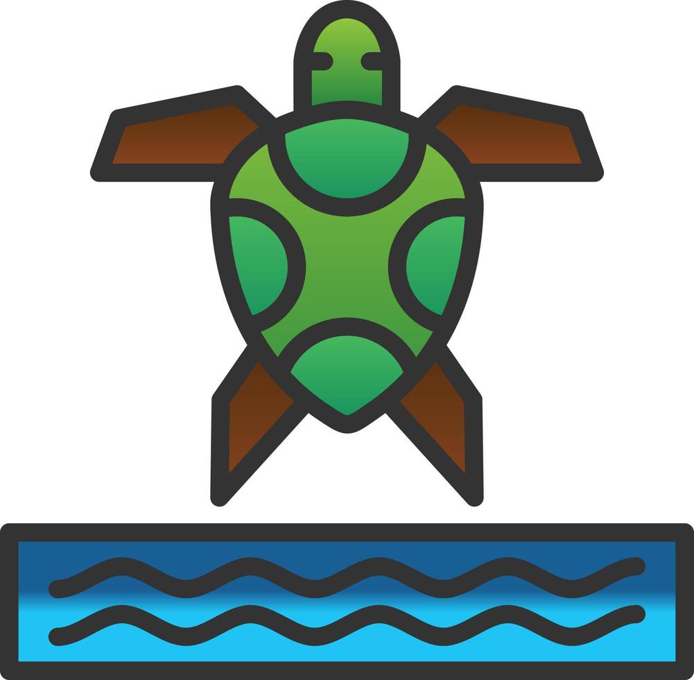 Sea Turtle Vector Icon Design