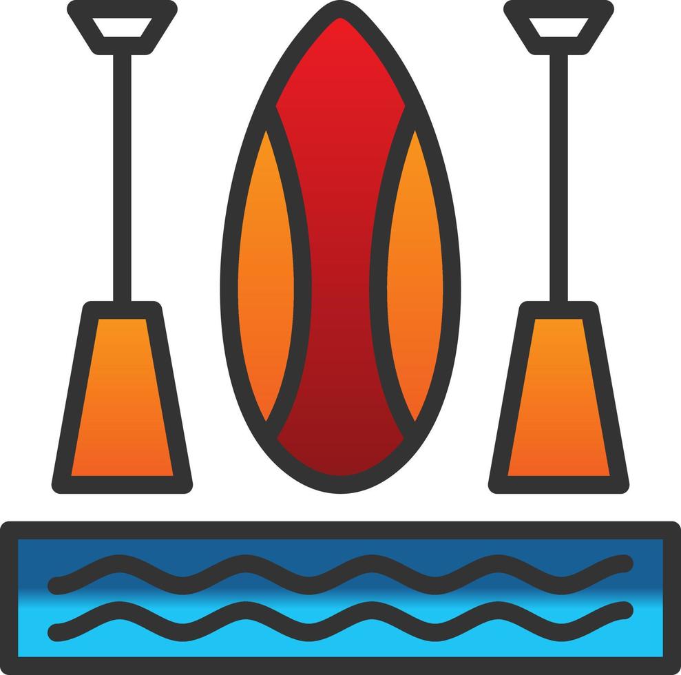 Paddleboarding Vector Icon Design