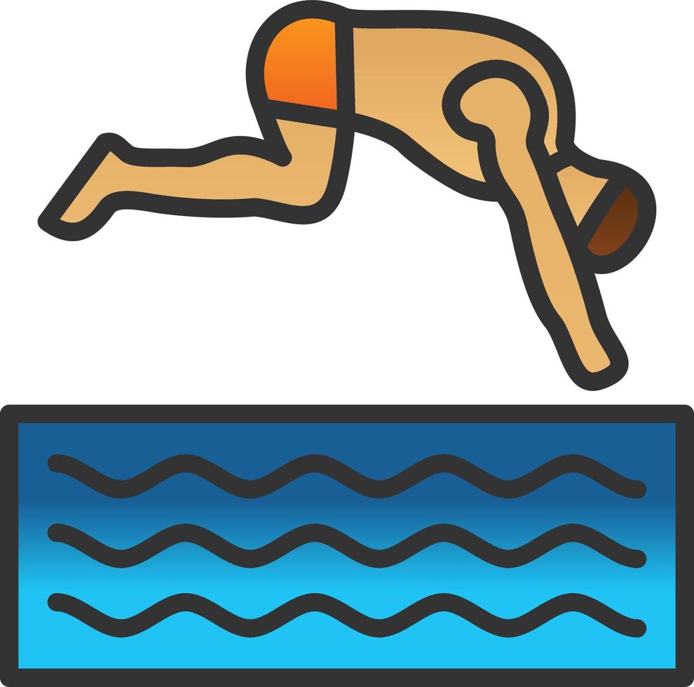 Freediving Vector Icon Design