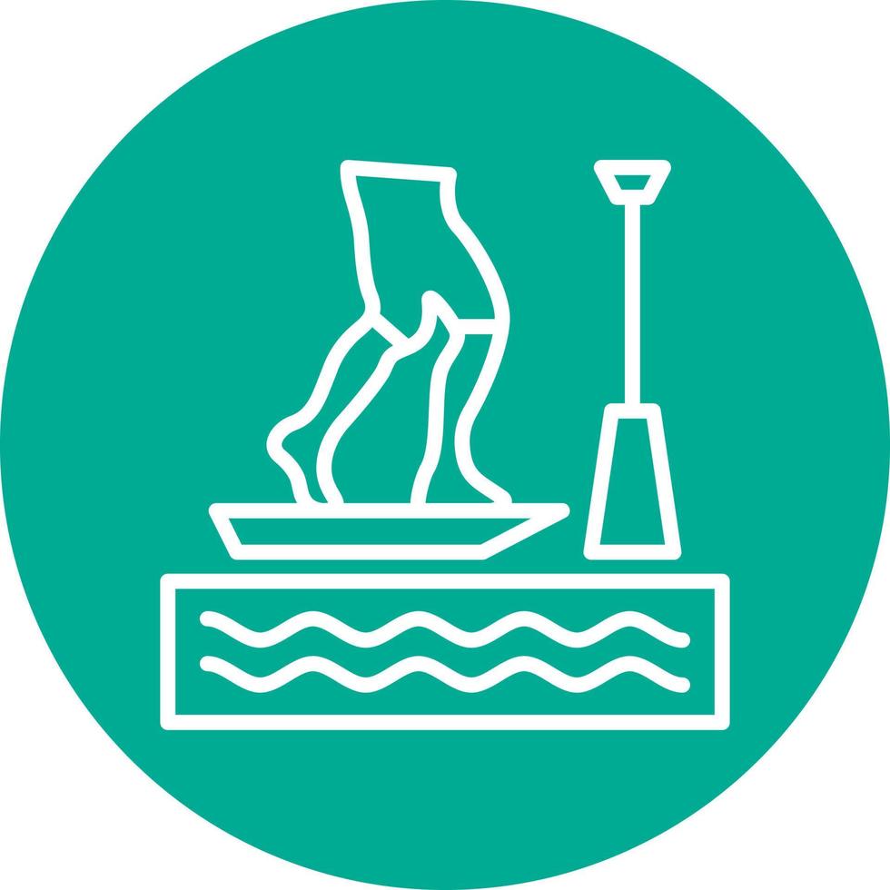 Standup Paddleboarding Vector Icon Design