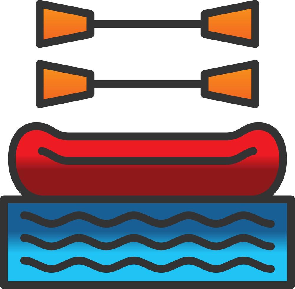 Rafting Vector Icon Design