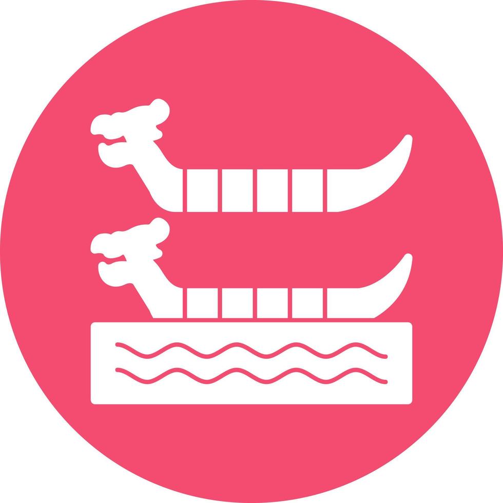 Dragon Boat Racing Vector Icon Design