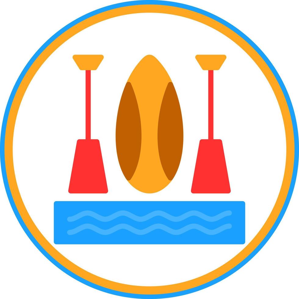 Paddleboarding Vector Icon Design