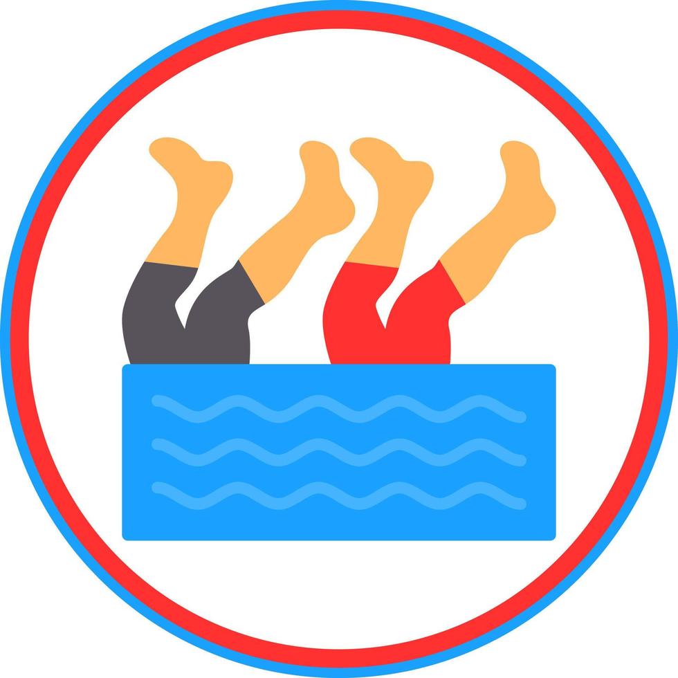 diseño de icono de vector de natación artística