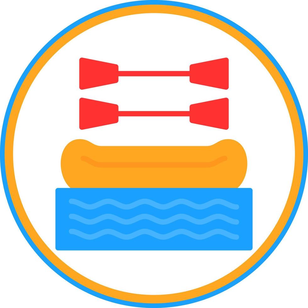 Rafting Vector Icon Design