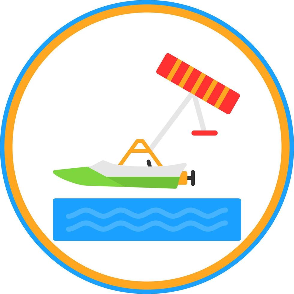 diseño de icono de vector de kitesurf