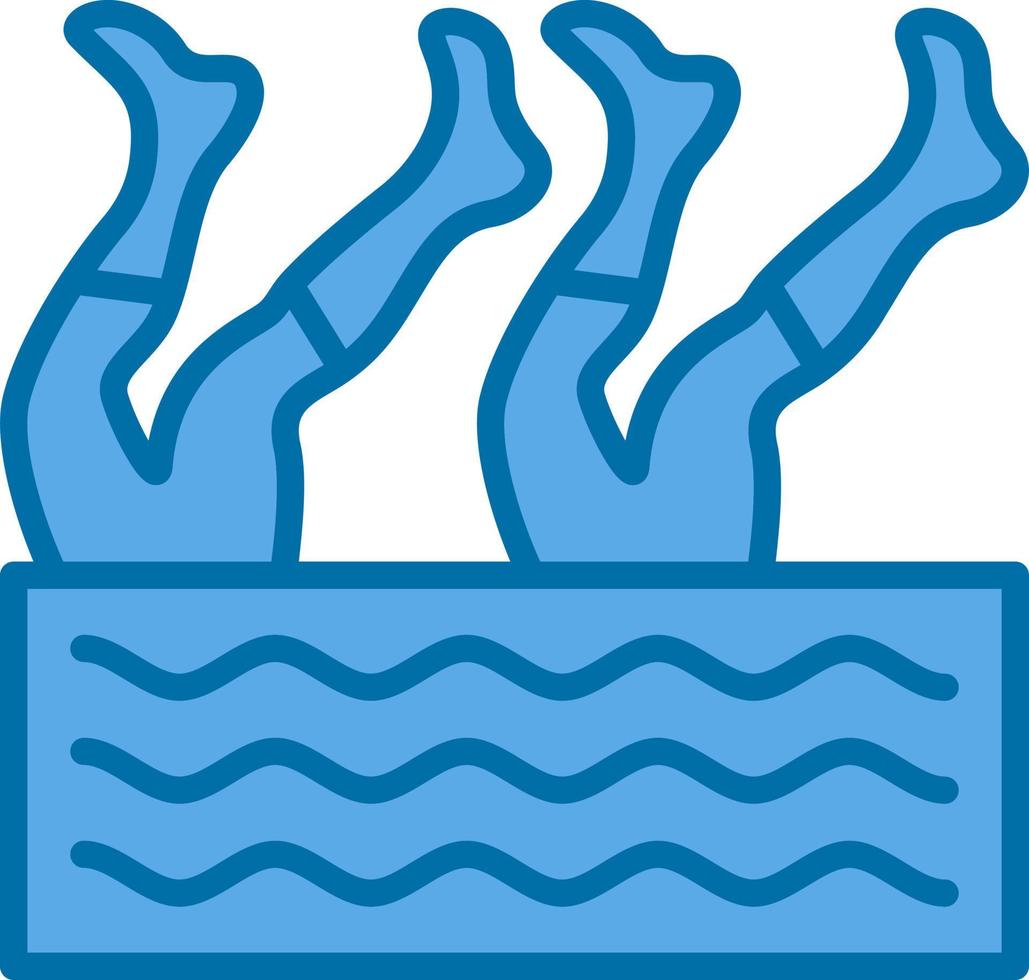 diseño de icono de vector de natación artística