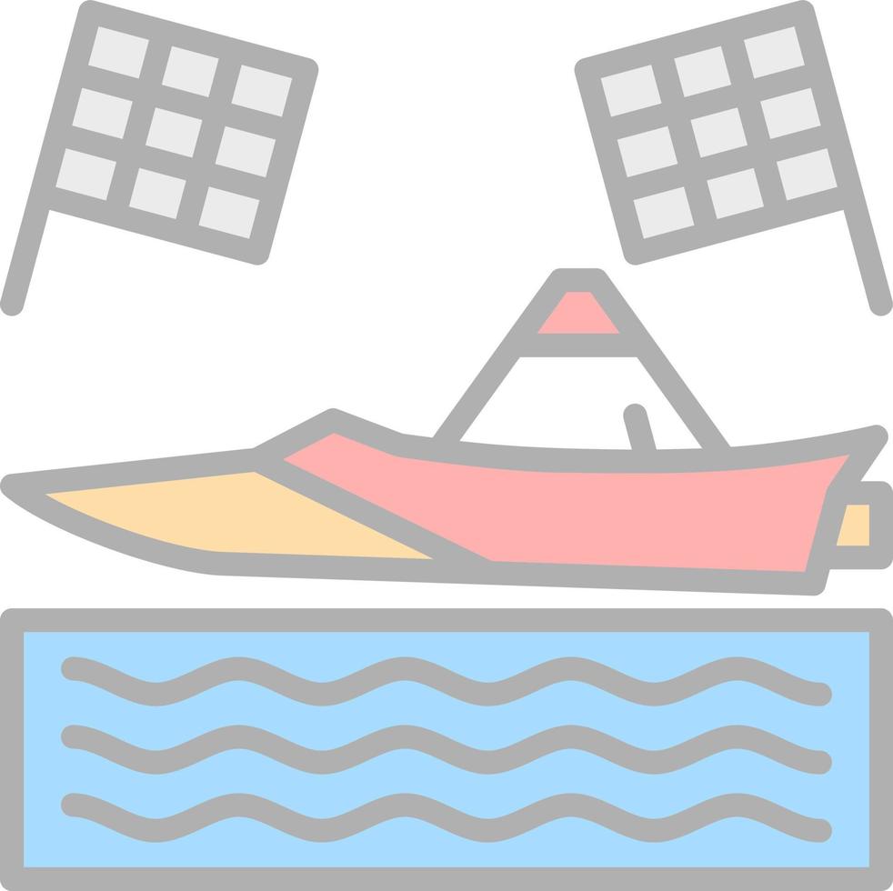 Powerboat Racing Vector Icon Design