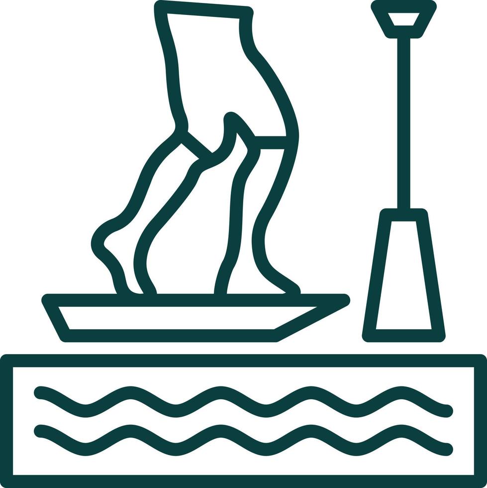 diseño de icono de vector de standup paddleboarding