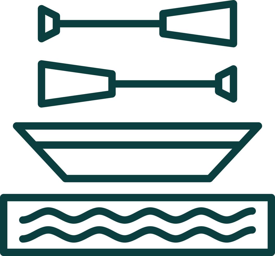 Rowing Vector Icon Design