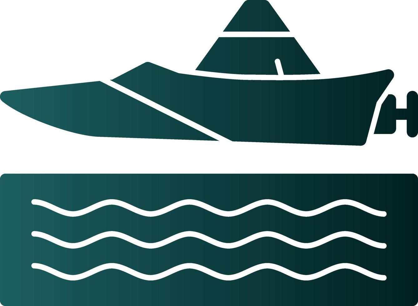 Jet Sprint Boat Racing Vector Icon Design