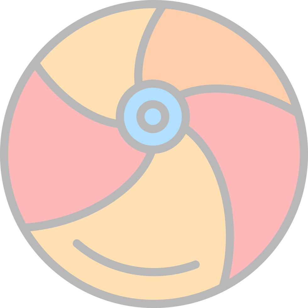 Beach Ball Vector Icon Design