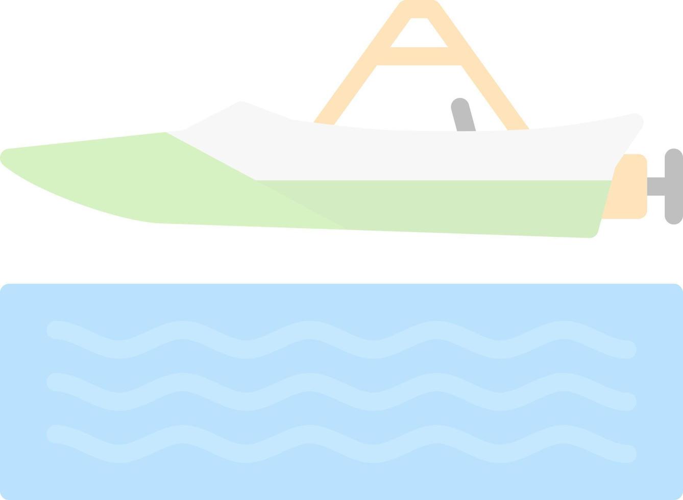 Jet Sprint Boat Racing Vector Icon Design
