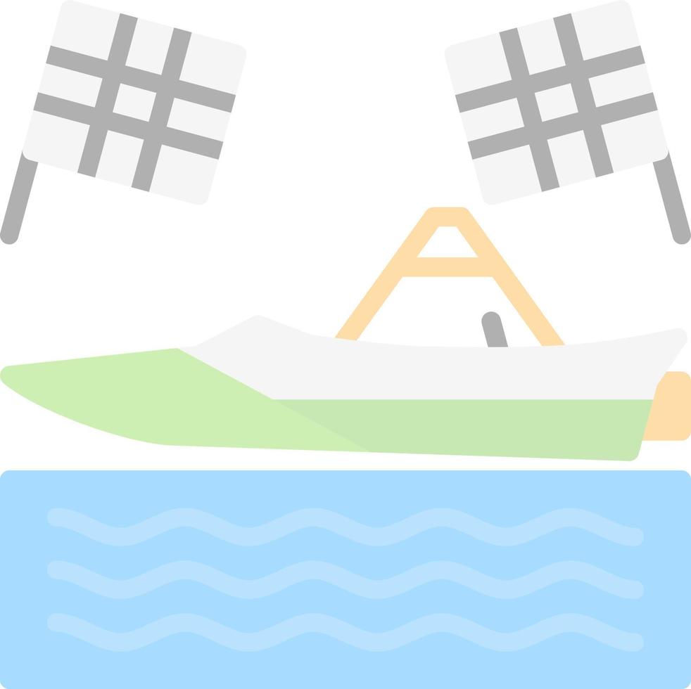 Powerboat Racing Vector Icon Design