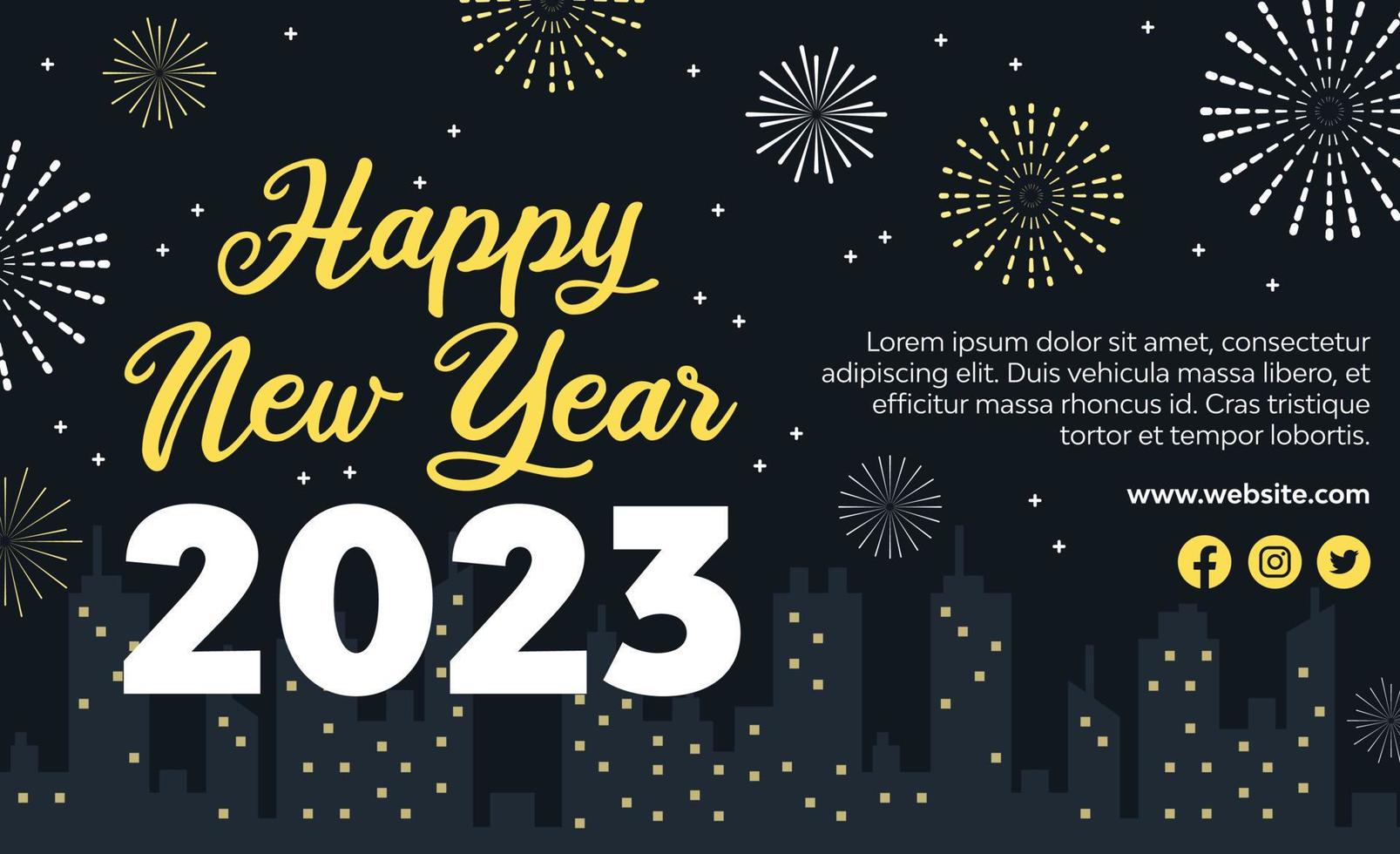 Happy New Year Flat Design Background vector