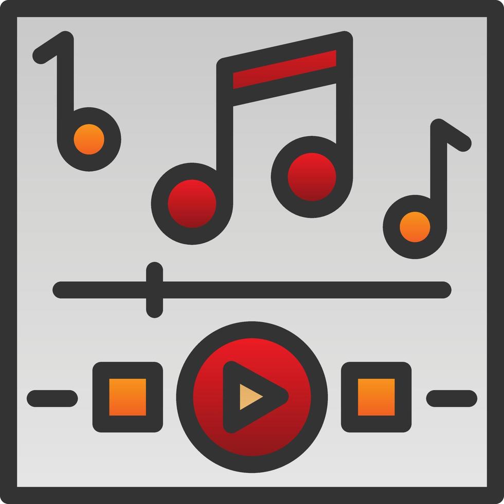 Music Playing Vector Icon Design