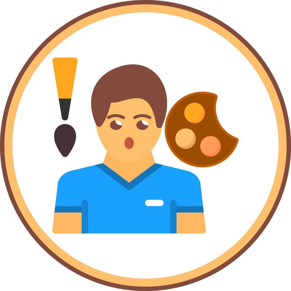 Artist Female Vector Icon Design