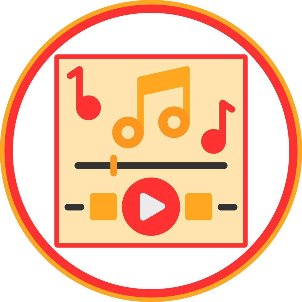 Music Playing Vector Icon Design