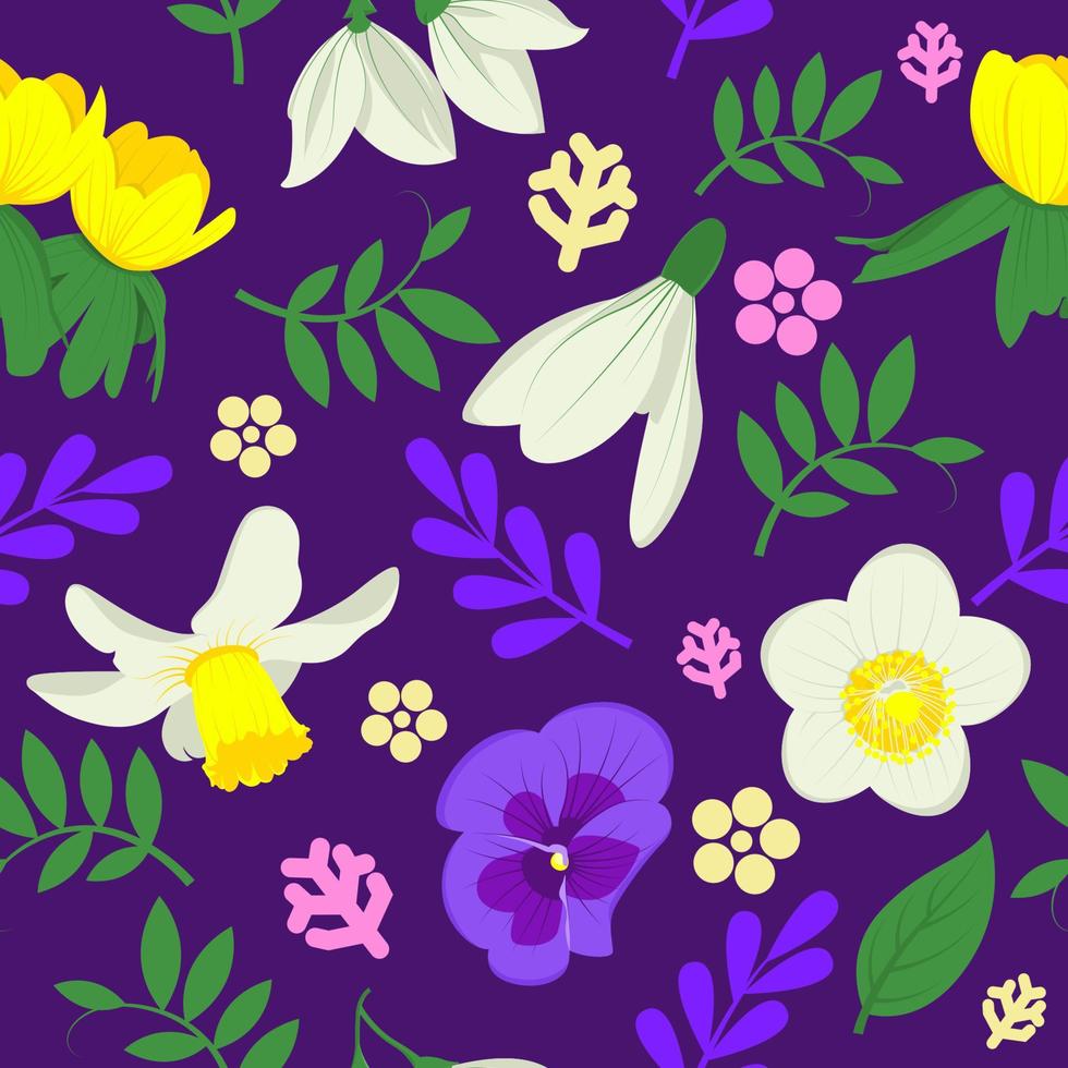 Winter Floral Background vector