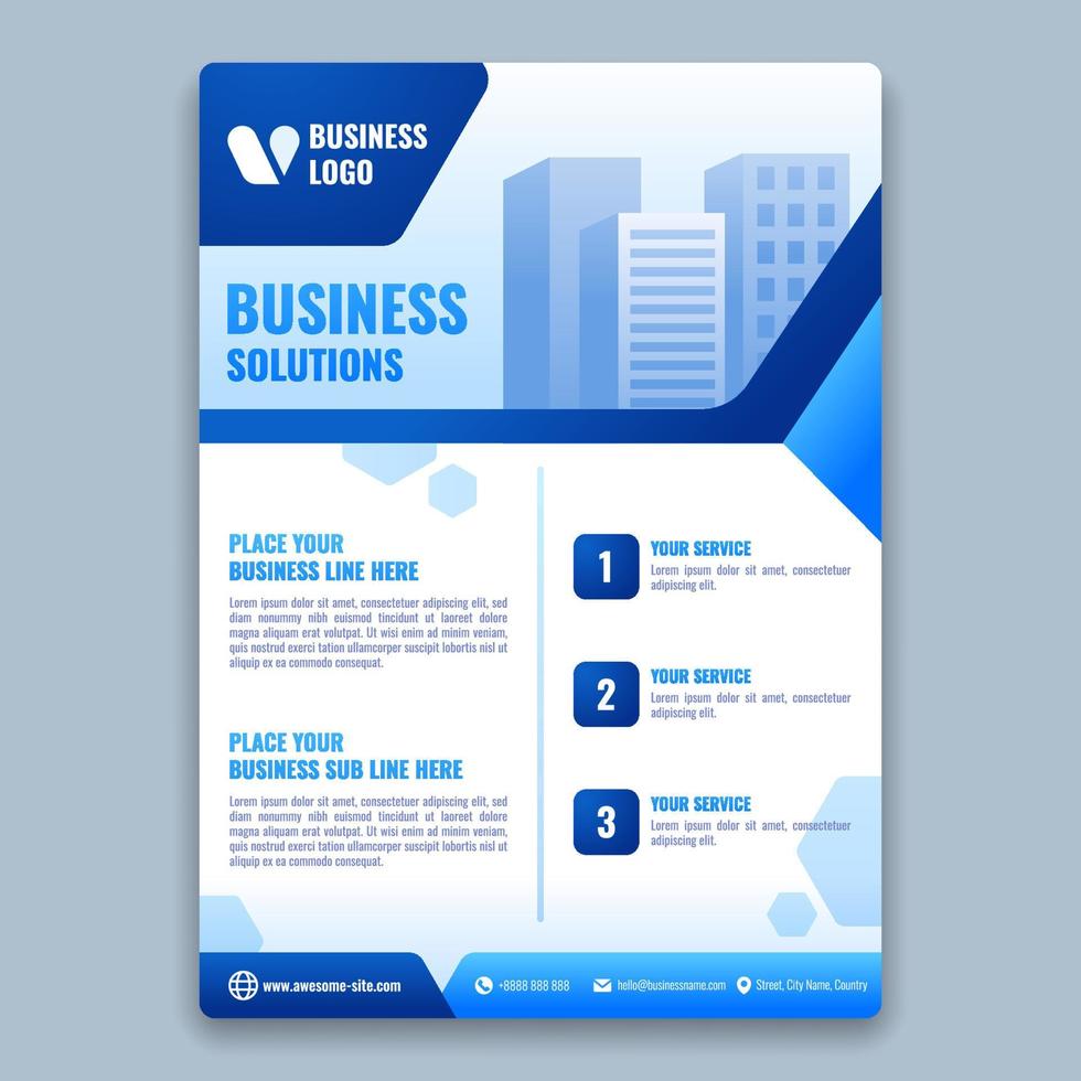 Gradient Business Poster Template vector