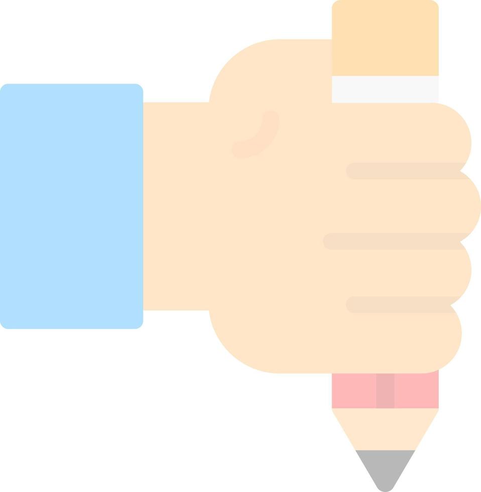 Hand And Pencil Vector Icon Design