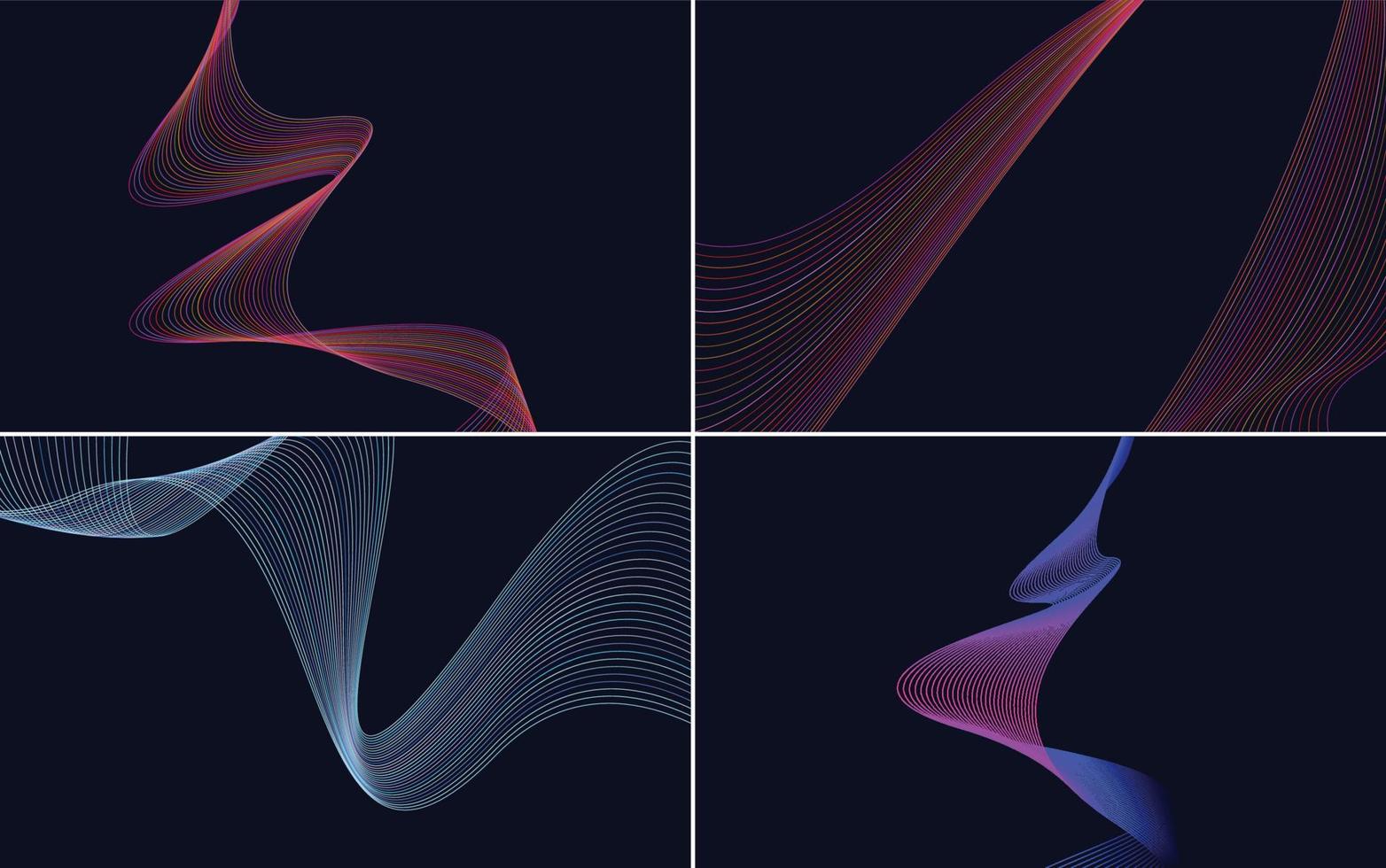 modern wave curve abstract presentation background Pack vector