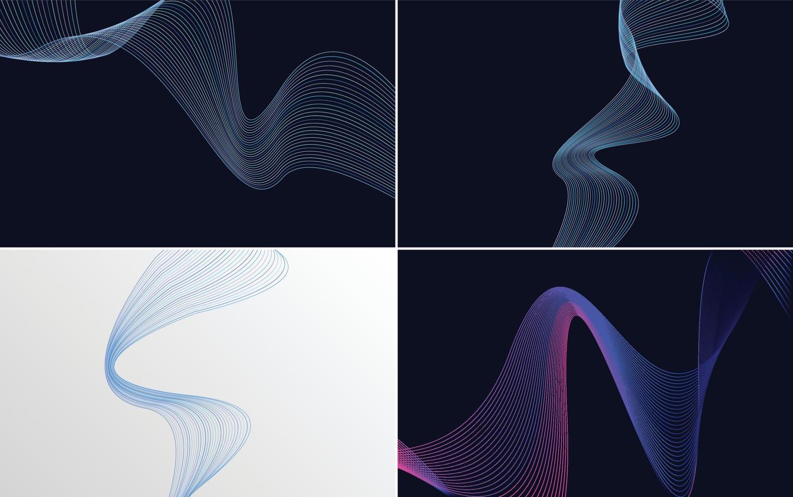 modern wave curve abstract presentation background Pack vector