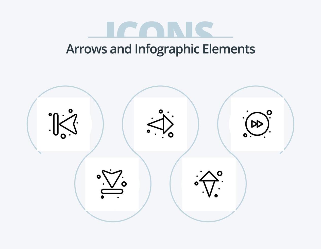 Arrow Line Icon Pack 5 Icon Design. rewind. arrow. forward. left. forward vector