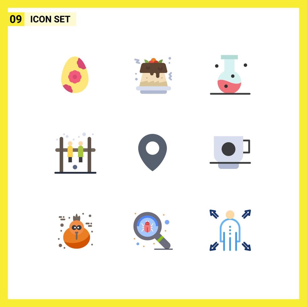 Stock Vector Icon Pack of 9 Line Signs and Symbols for business map compound location game Editable Vector Design Elements