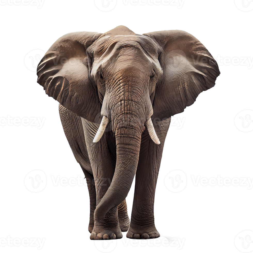 Realistic drawing of wild african elephant png