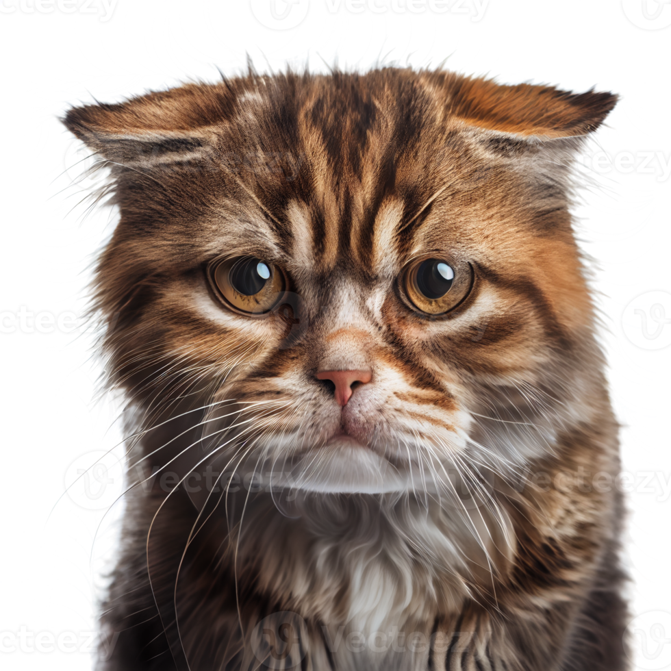 Realistic computer drawing of a cat. png