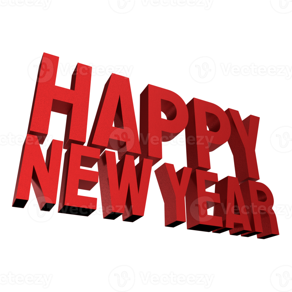 The red happy new year png image