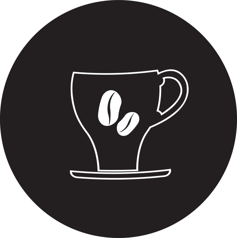 The cafe icon for menu or hot drink and food concept png