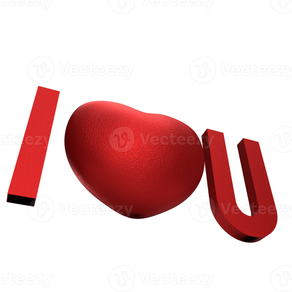 rouge je t'aime texte image png