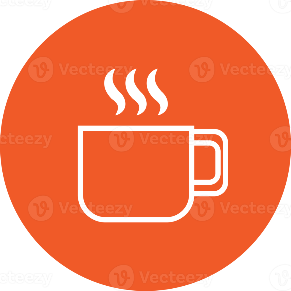 The cafe icon for menu or hot drink and food concept png