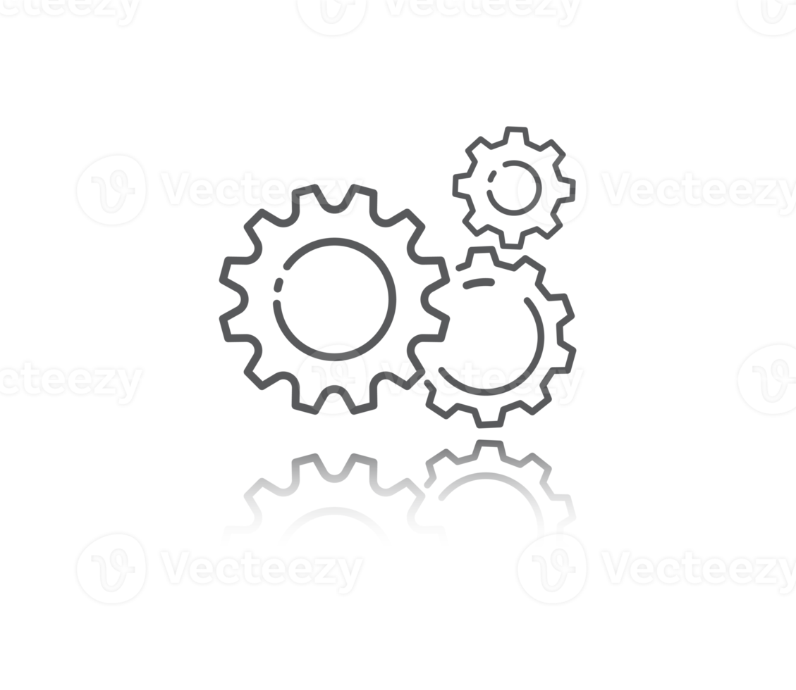 gear icon, Gear Settings thin line symbol, cogwheel 16458020 PNG