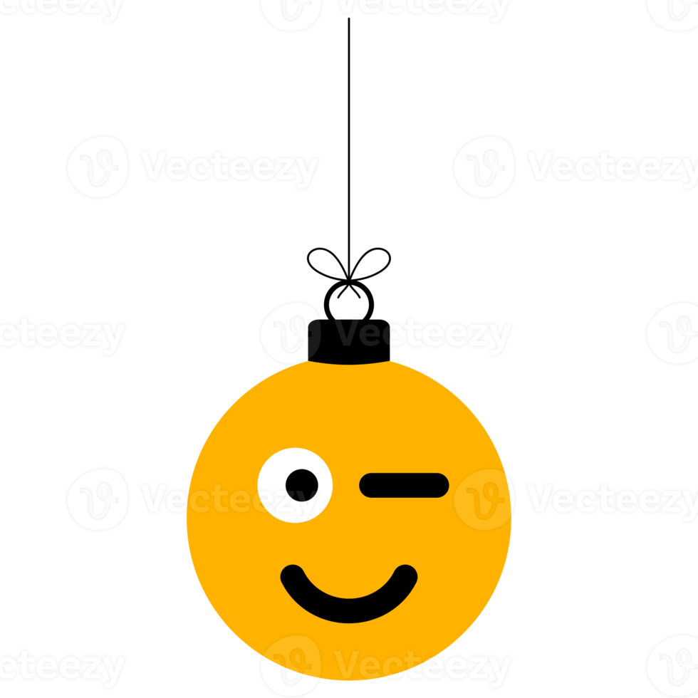 emoji emotion face christmas bauble ball png