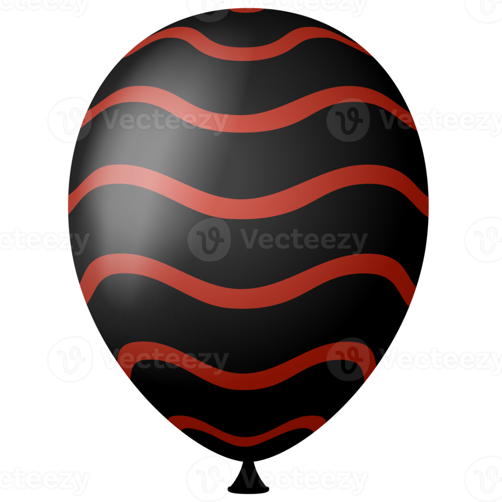 red black 3d helium air balloon png