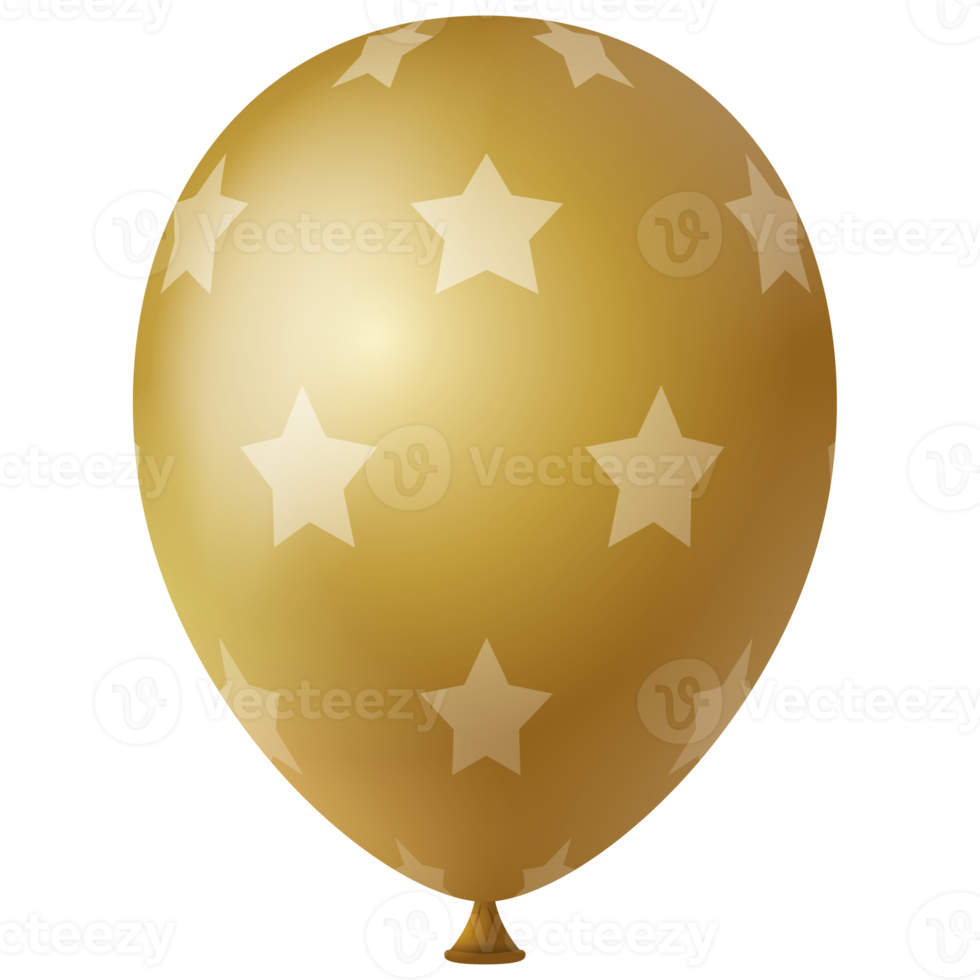 wit goud 3d helium lucht ballon png