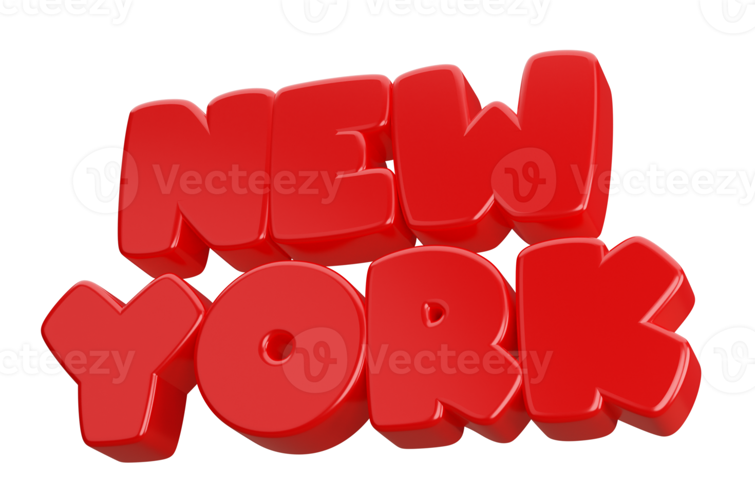 texto de word 3d de nueva york png