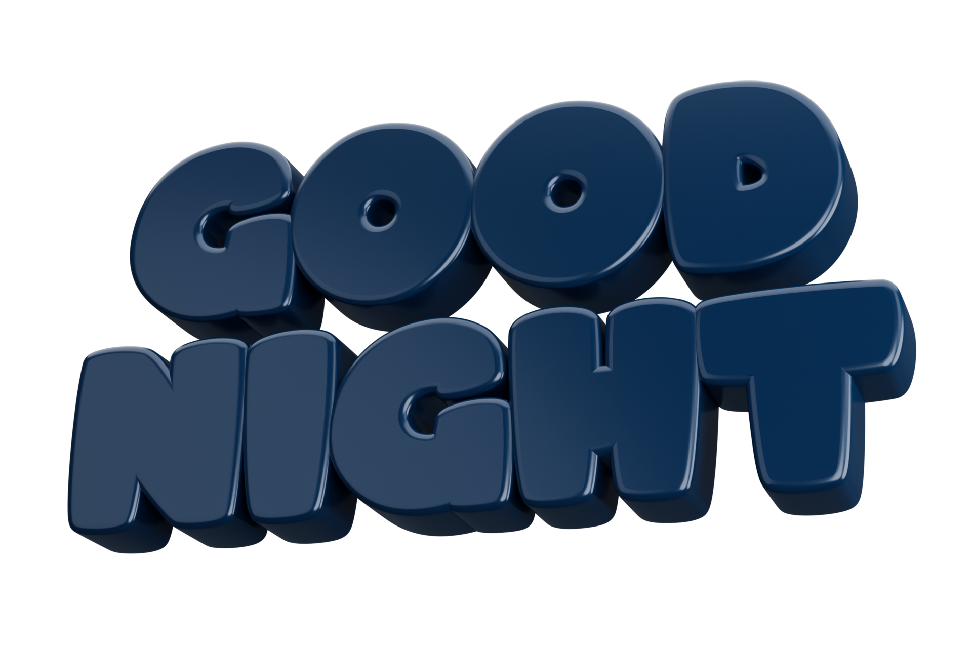 good night 3d word text 16458110 PNG