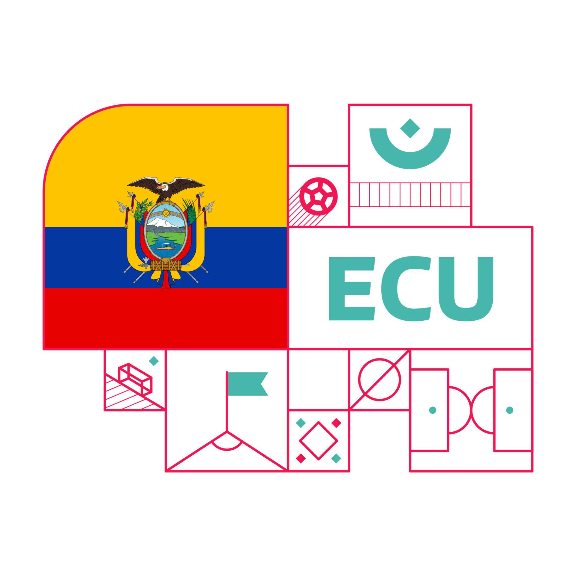 Ecuador Flag For 2022 Football Cup Tournament Isolated National Team ecuador-flag-for-2022-football-cup-tournament-isolated-national-team