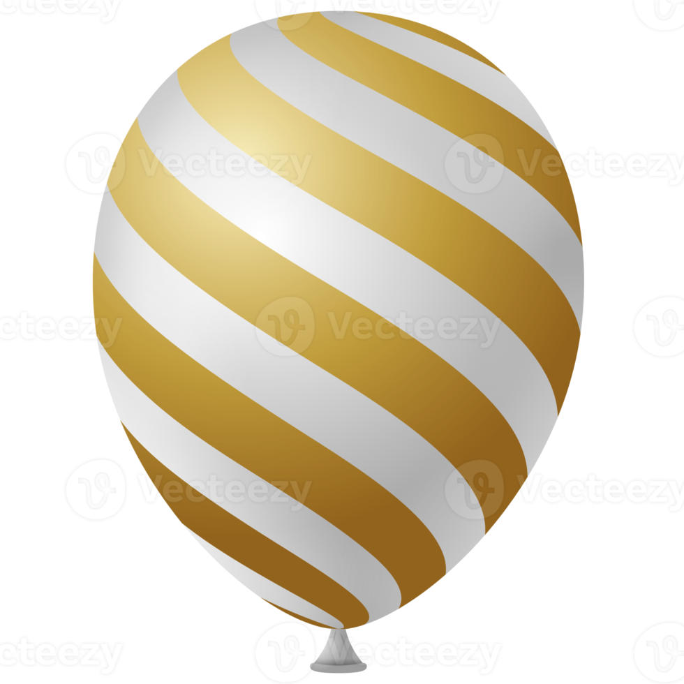 white gold 3d helium air balloon png