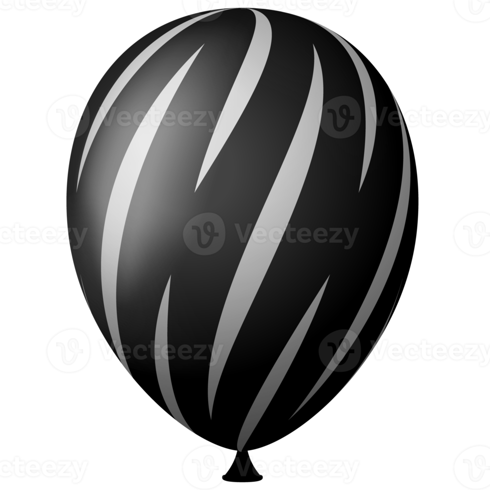 white black 3d helium air balloon png