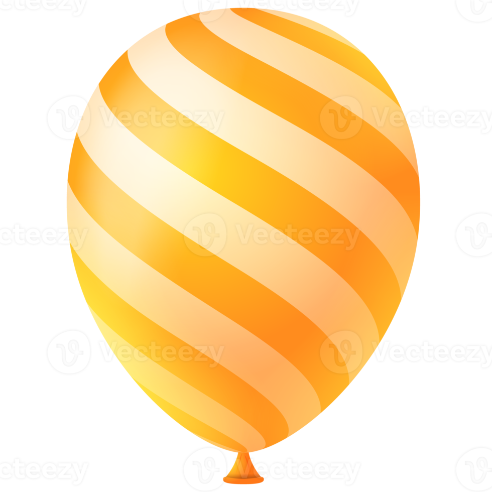 balão de ar de hélio 3d amarelo png