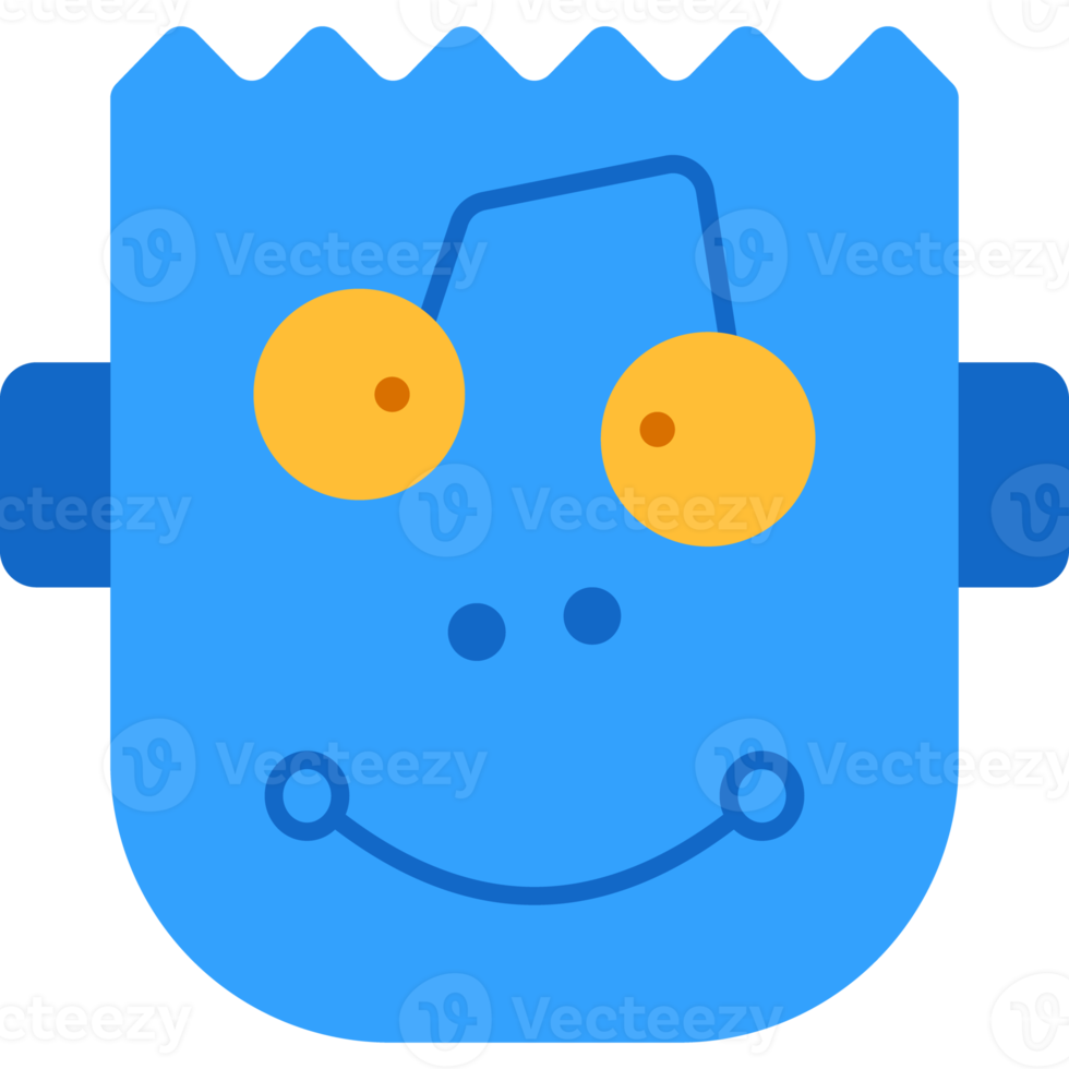 robot face flat head png