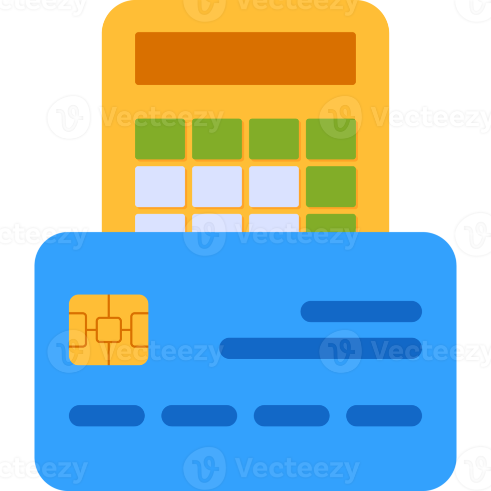 calculator credit card flat png