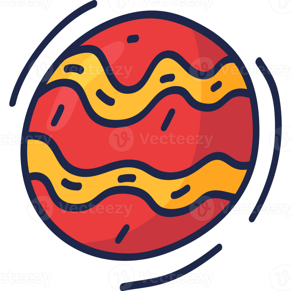 space planet doodle icon png